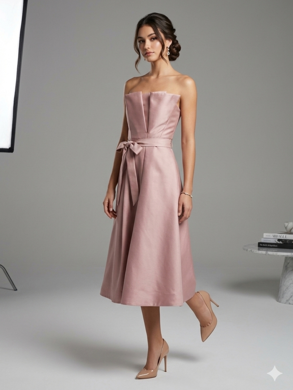 KEEP SAKE LABEL VINTAGE ROSE STRAPLESS DRESS SIZE MEDIUM/6